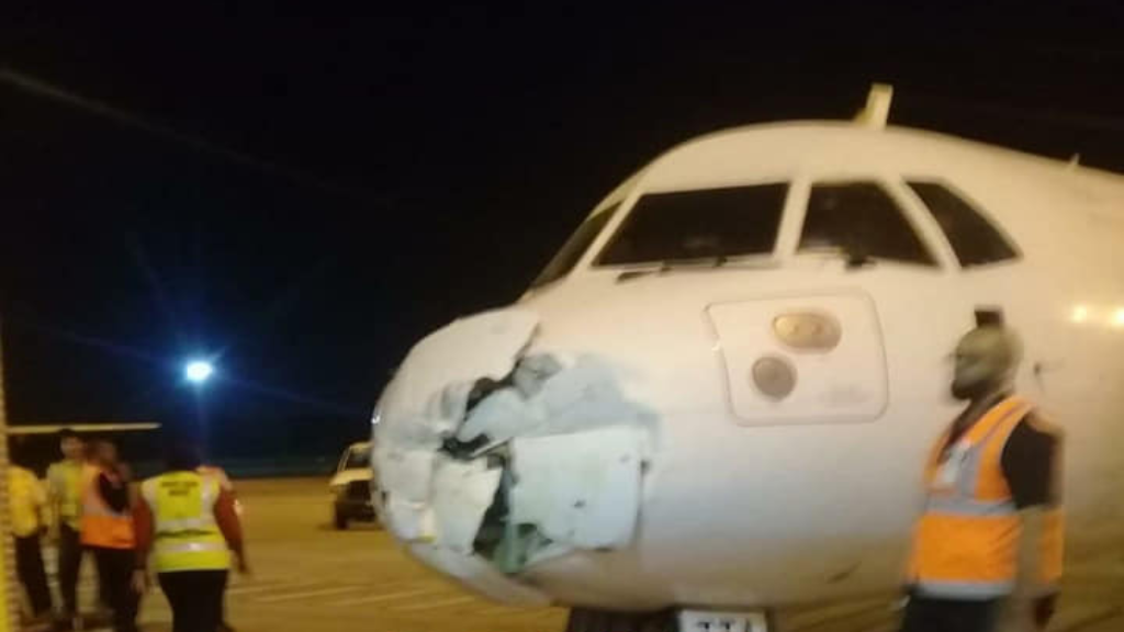 CAL ATR aircraft collides with wall at Trinidad airport