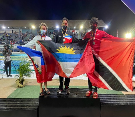 Medals and National Records abound for Antigua and Barbuda National Swim Team at CARIFTA Games