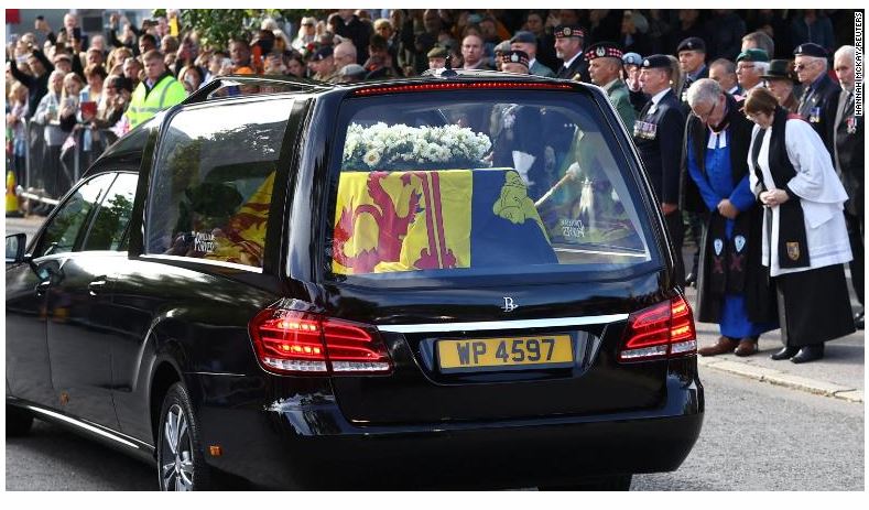 Queen’s coffin travelling from Balmoral to Edinburgh