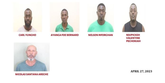 Police release photos of 5 Camaroonians who escaped custody in St. Kitts