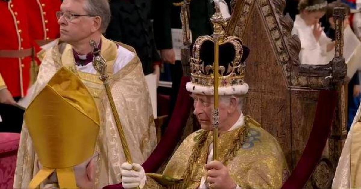 King Charles III is crowned in Westminster Abbey, amid pomp and pageantry
