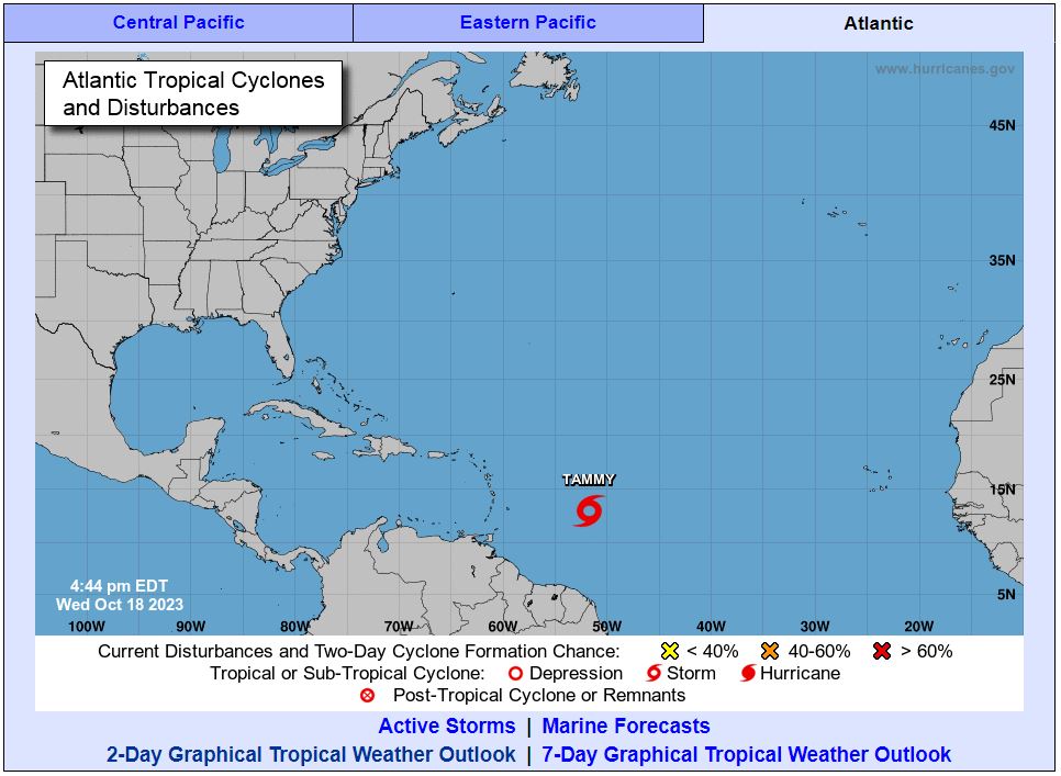 Tropical Storm Tammy forms
