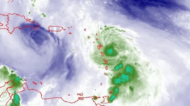 11a.m. Update: Hurricane Tammy just off the coast of Guadeloupe