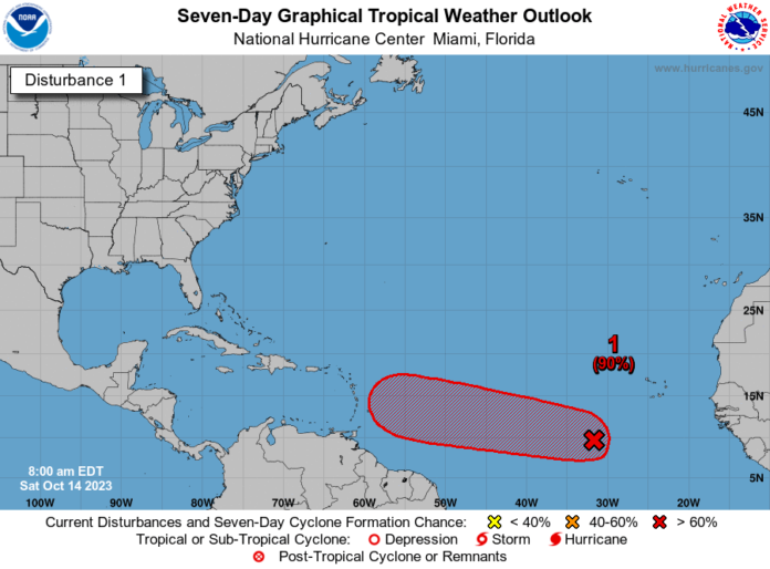 Eastern Atlantic Disturbance Gradually Organizes, Nears Cyclone Formation