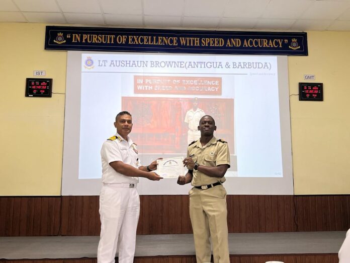 Lt. Aushaun Browne Excels in The Long Navigation Course in Kochi, India