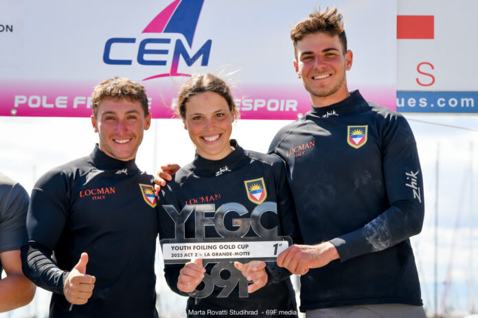 Team Antigua and Barbuda Clinches 1st Place at the Youth Foiling Gold Cup Act 3 in Spain