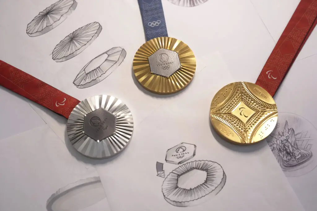 The Paris Olympics medals are made with pieces of the Eiffel Tower
